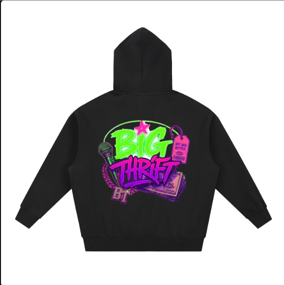 BIG THRIFT DRAGON HOODIE back print