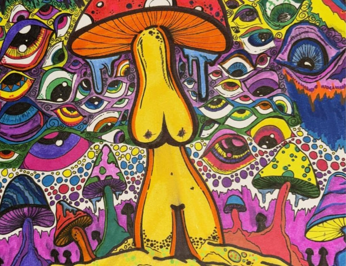 MUSHROOM EYES ART — Original psychedelic artwork